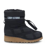 Lady Stork Bota Calinda Cano Curto Salto Bloco Sintético