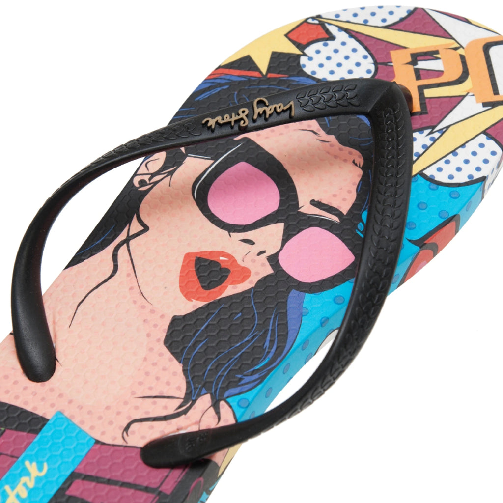 Lady Stork Yazmin Ojota Plana Sintética Multicolor