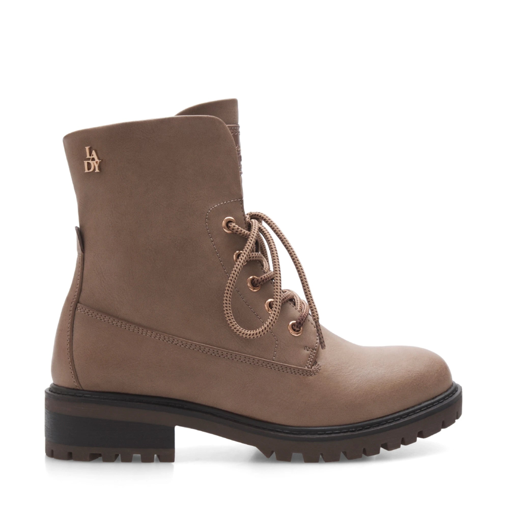 Lady Stork Bota Clarisa Cano Alto Efecto Baggy Tacón Medio Sintético Negro