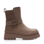 Lady Stork Bota Clara Cano Curto Salto Bloco Sintético Taupe