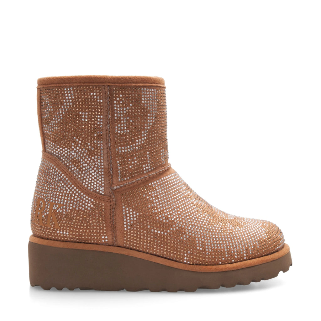 Lady Stork Bota Clarisa Cano Alto Efecto Baggy Tacón Medio Sintético Negro