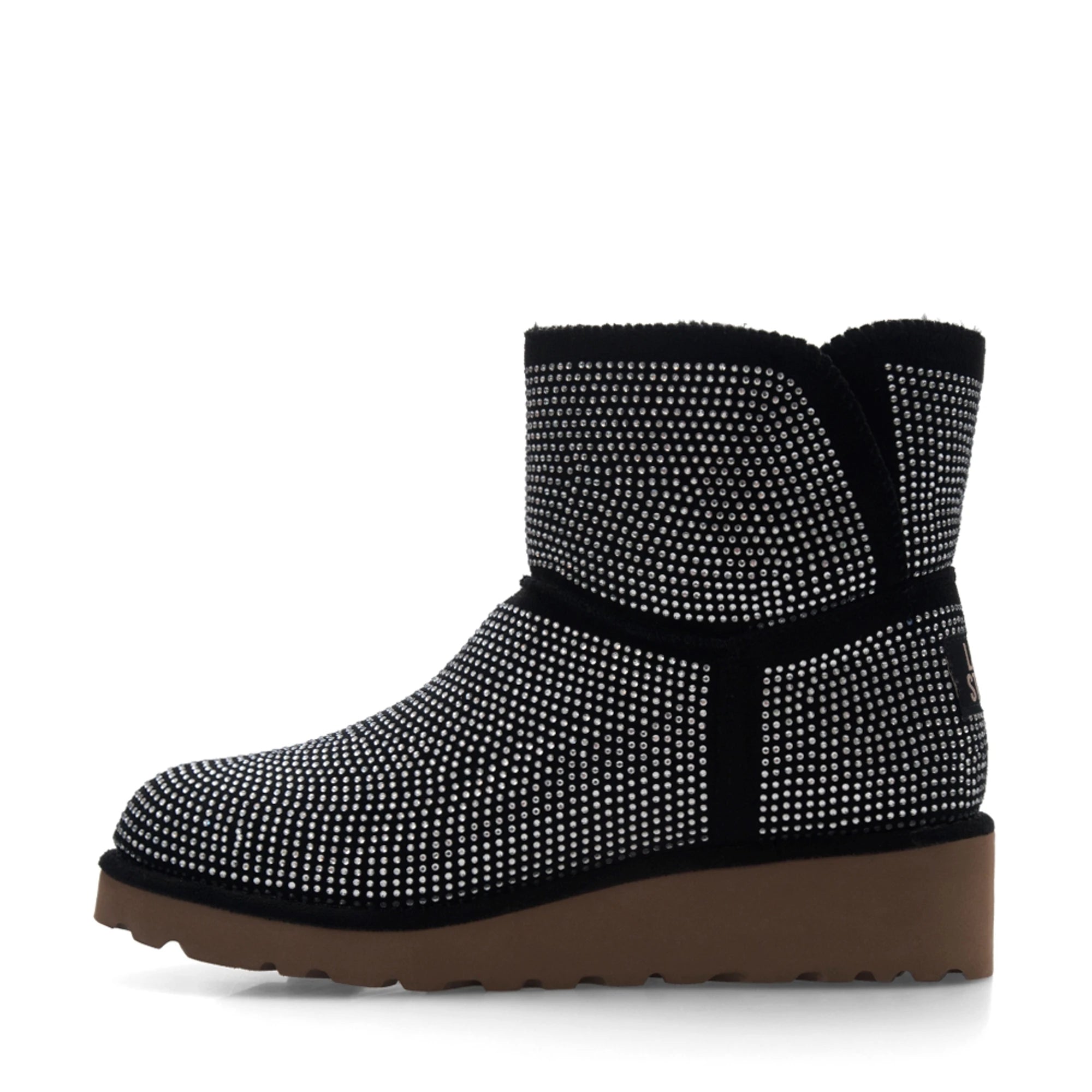 Lady Stork Bota Cloe Cano Curto Salto Bloco Sintético Negro