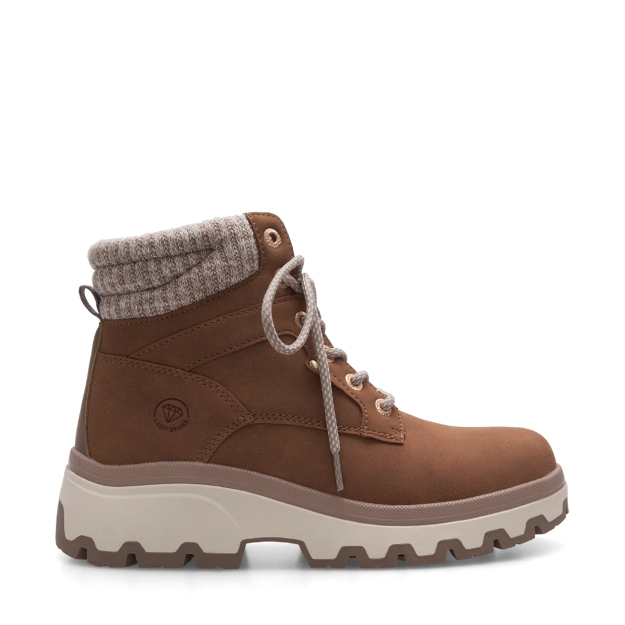 Lady Stork Bota Clarisa Cano Alto Efecto Baggy Tacón Medio Sintético Negro