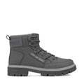 Lady Stork Bota Anabel Cano Curto Salto Bloco Sintético Cinza