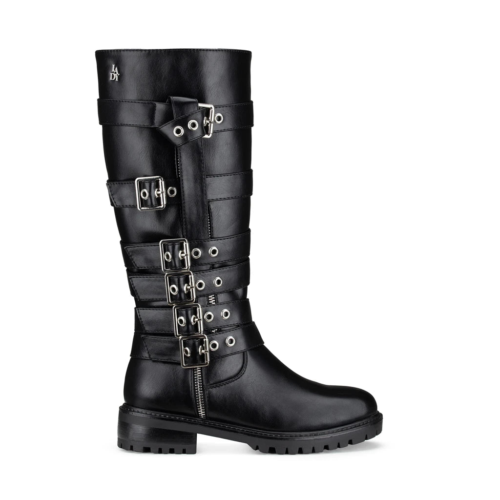 Lady Stork Bota Ariana Cano Curto Salto Bloco Sintético