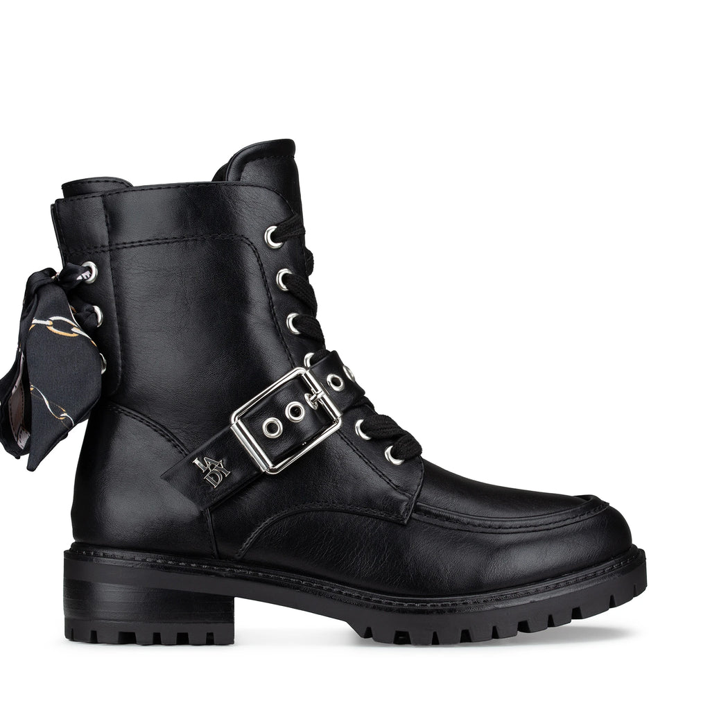Lady Stork Bota Alma Cano Curto Salto Bloco Sintético Tiza