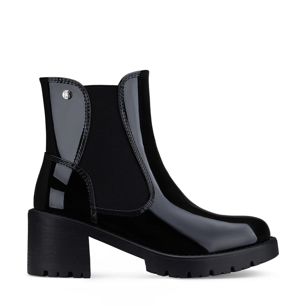 Lady Stork Bota Ciara Cano Curto Salto Bloco Sintético