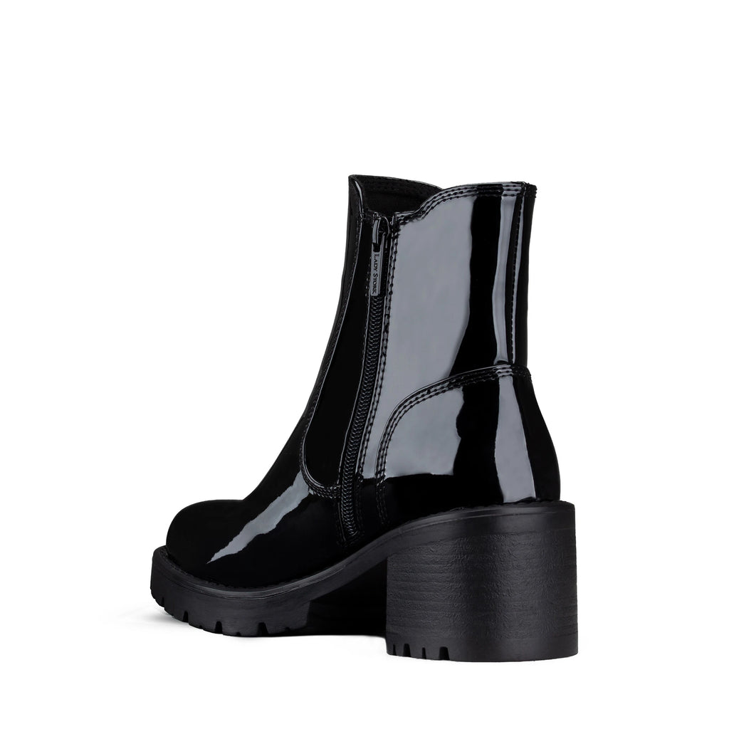 Lady Stork Bota Ciara Cano Curto Salto Bloco Sintético