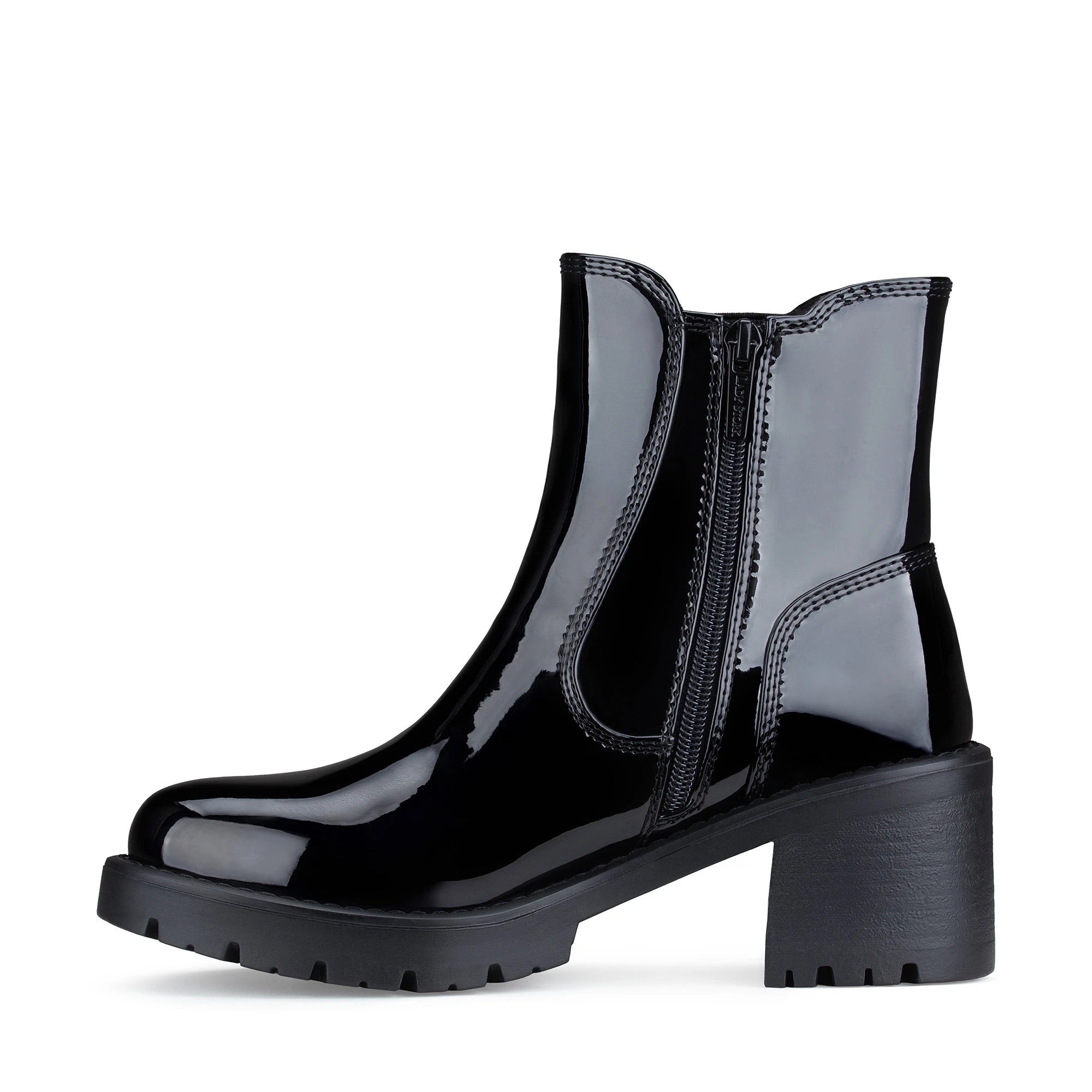 Lady Stork Bota Ciara Cano Curto Salto Bloco Sintético
