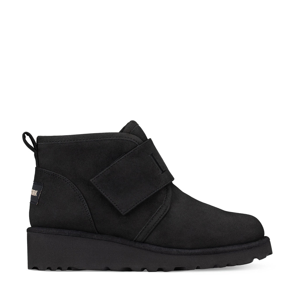 Lady Stork Bota Clara Cano Curto Salto Bloco Sintético Taupe