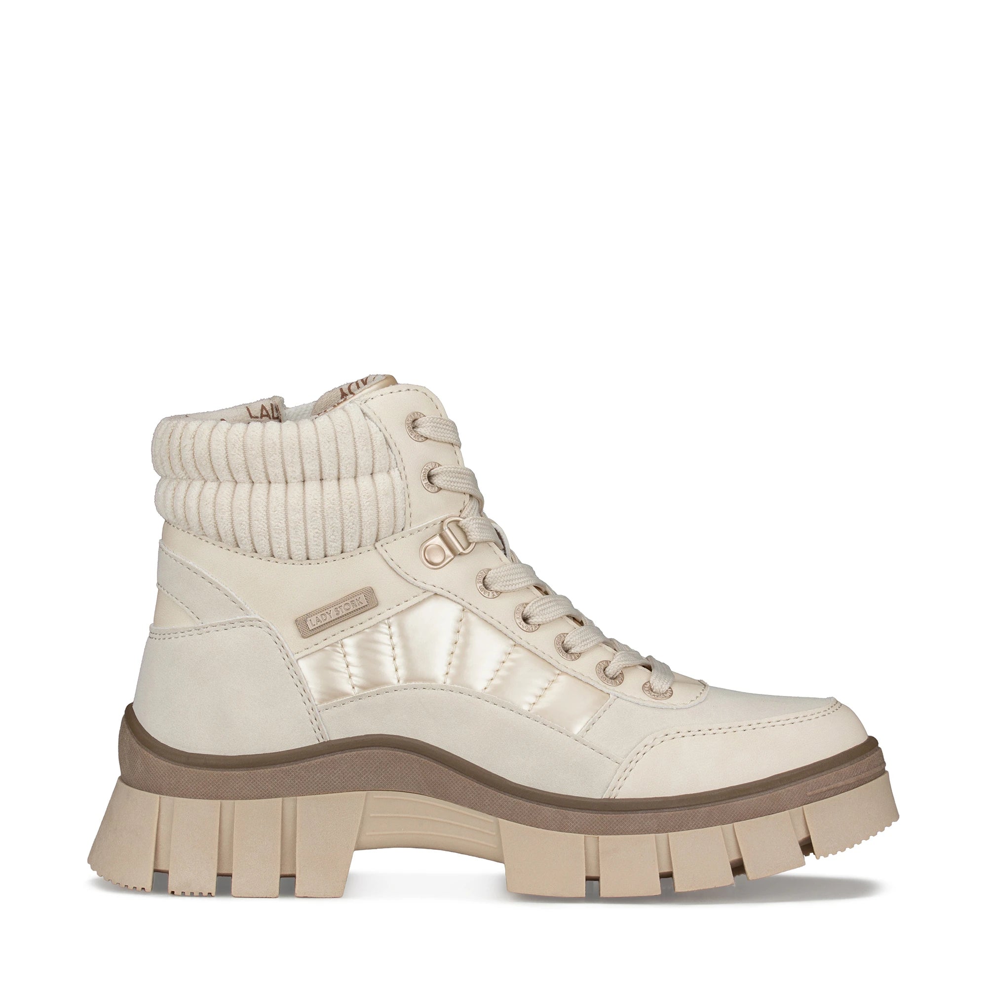 Lady Stork Bota Amapola Cano Curto Salto Bloco Sintético Preto
