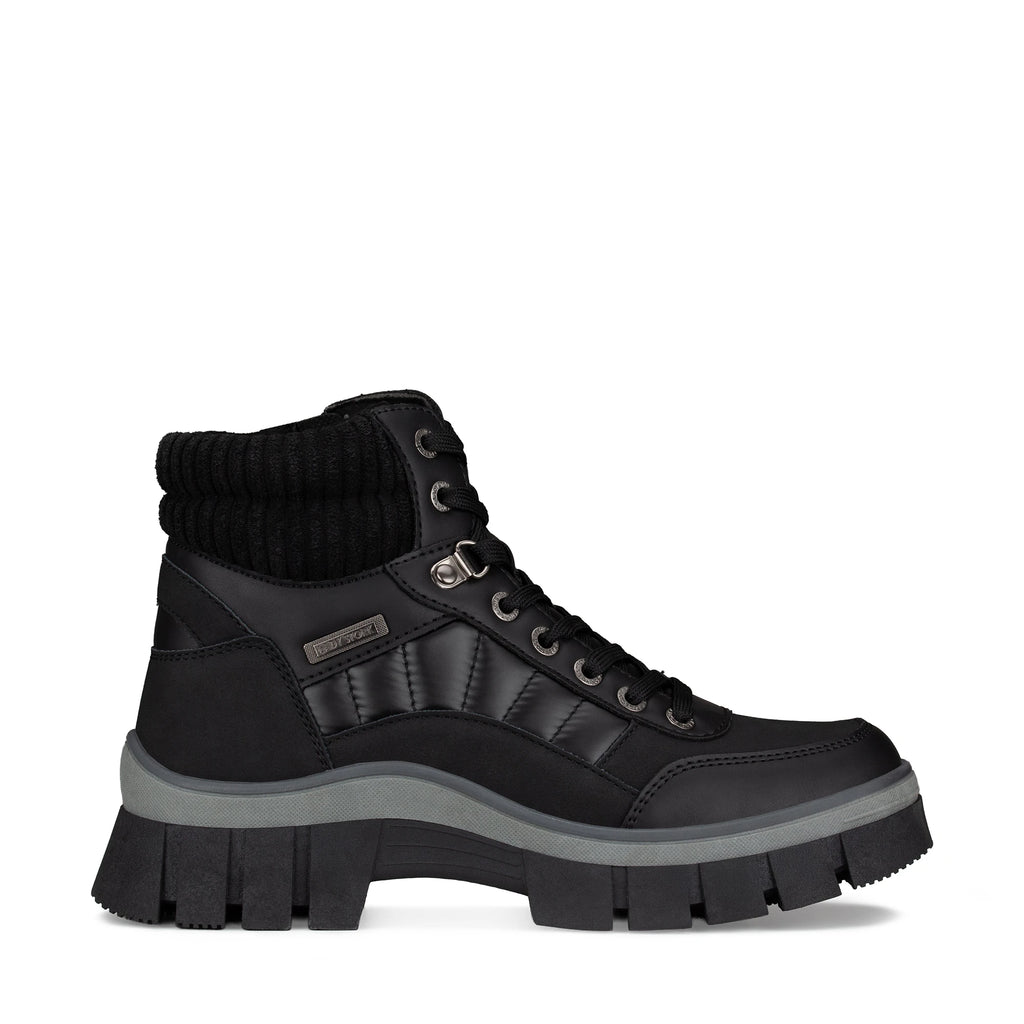 Lady Stork Bota Anabel Cano Curto Salto Bloco Sintético Cinza