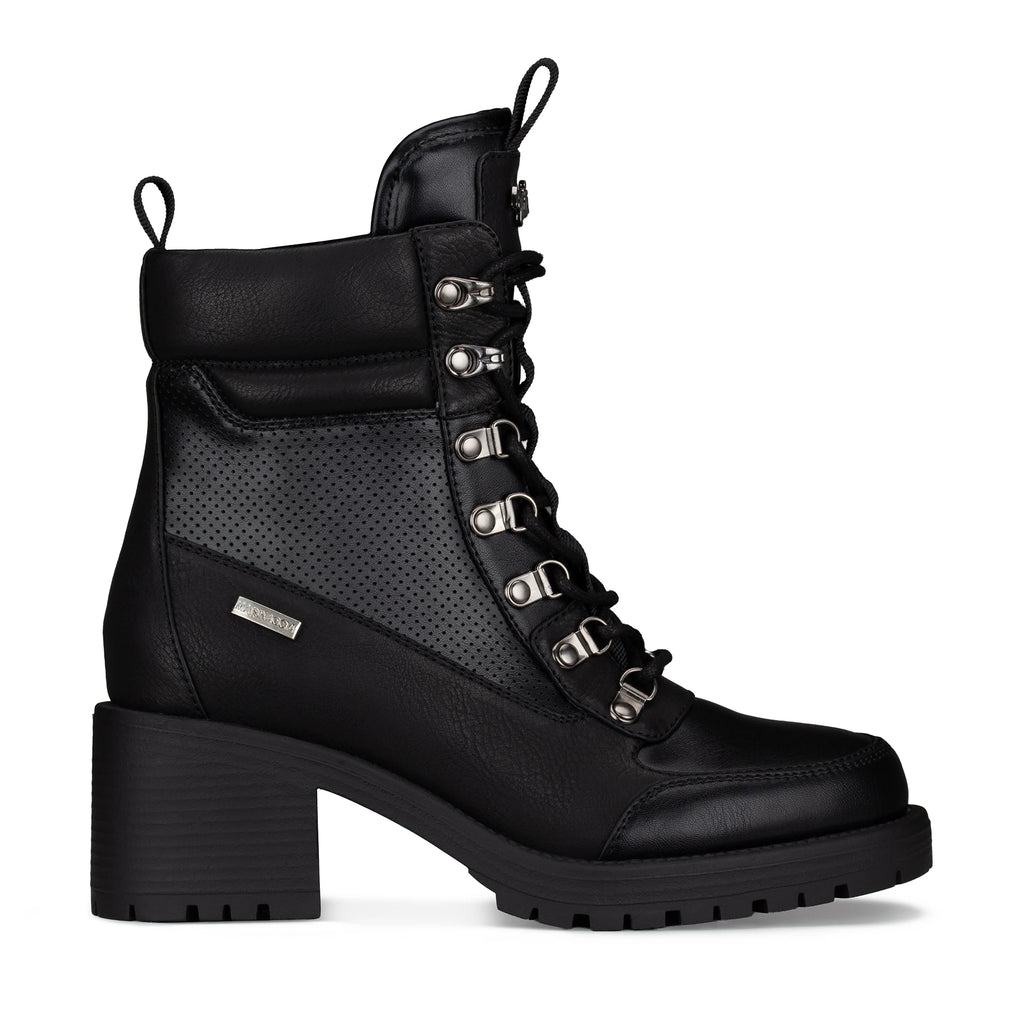 Lady Stork Bota Alma Cano Curto Salto Bloco Sintético Tiza