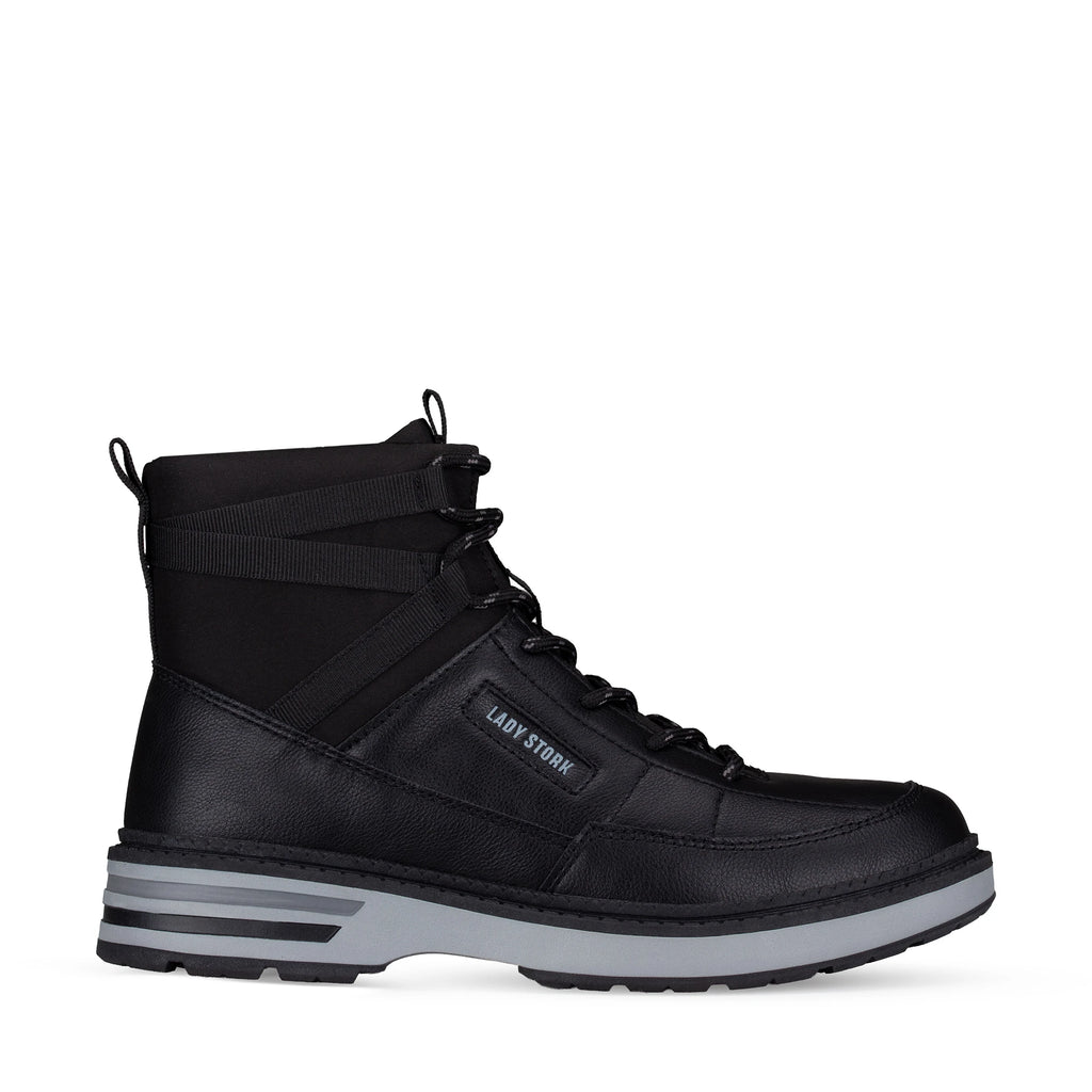 Lady Stork Bota Astrid Cano Curto Salto Bloco Sintético Chocolate