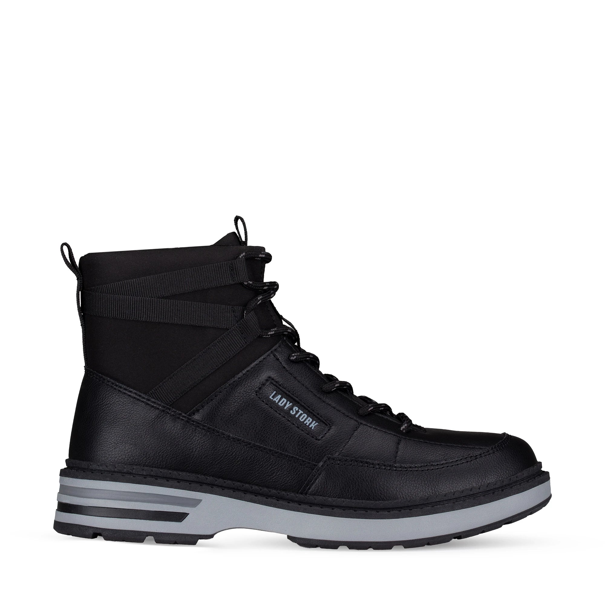 Lady Stork Bota Astrid Cano Curto Salto Bloco Sintético Chocolate