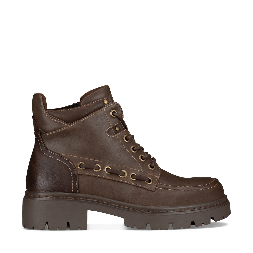 Lady Stork Bota Alma Cano Curto Salto Bloco Sintético Tiza
