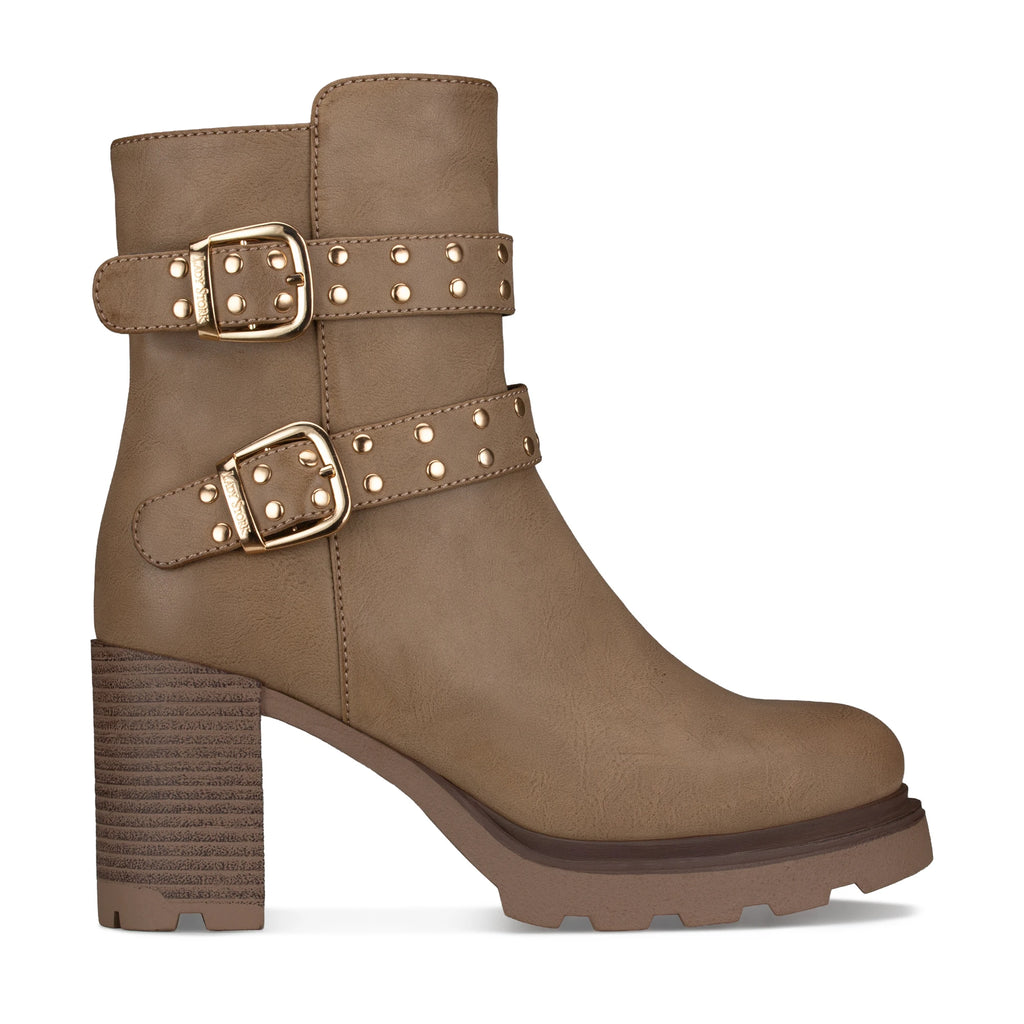 Lady Stork Bota Ariana Cano Curto Salto Bloco Sintético