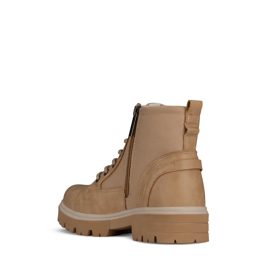 Lady Stork Bota Andy Cano Curto Salto Bloco Sintético Negro